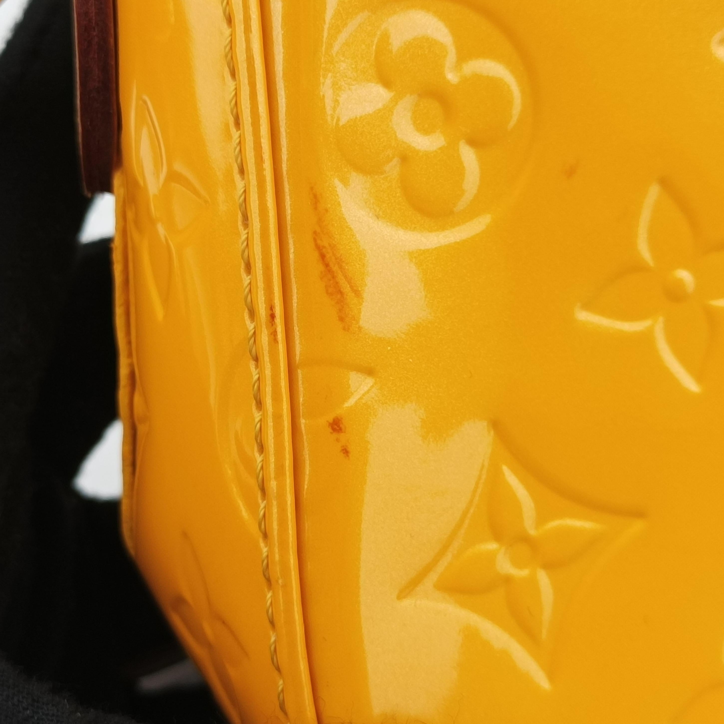 Pre-owned Louis Vuitton Bellflower PM Yellow Vernis M91731 shoulderbag | stylenewstar