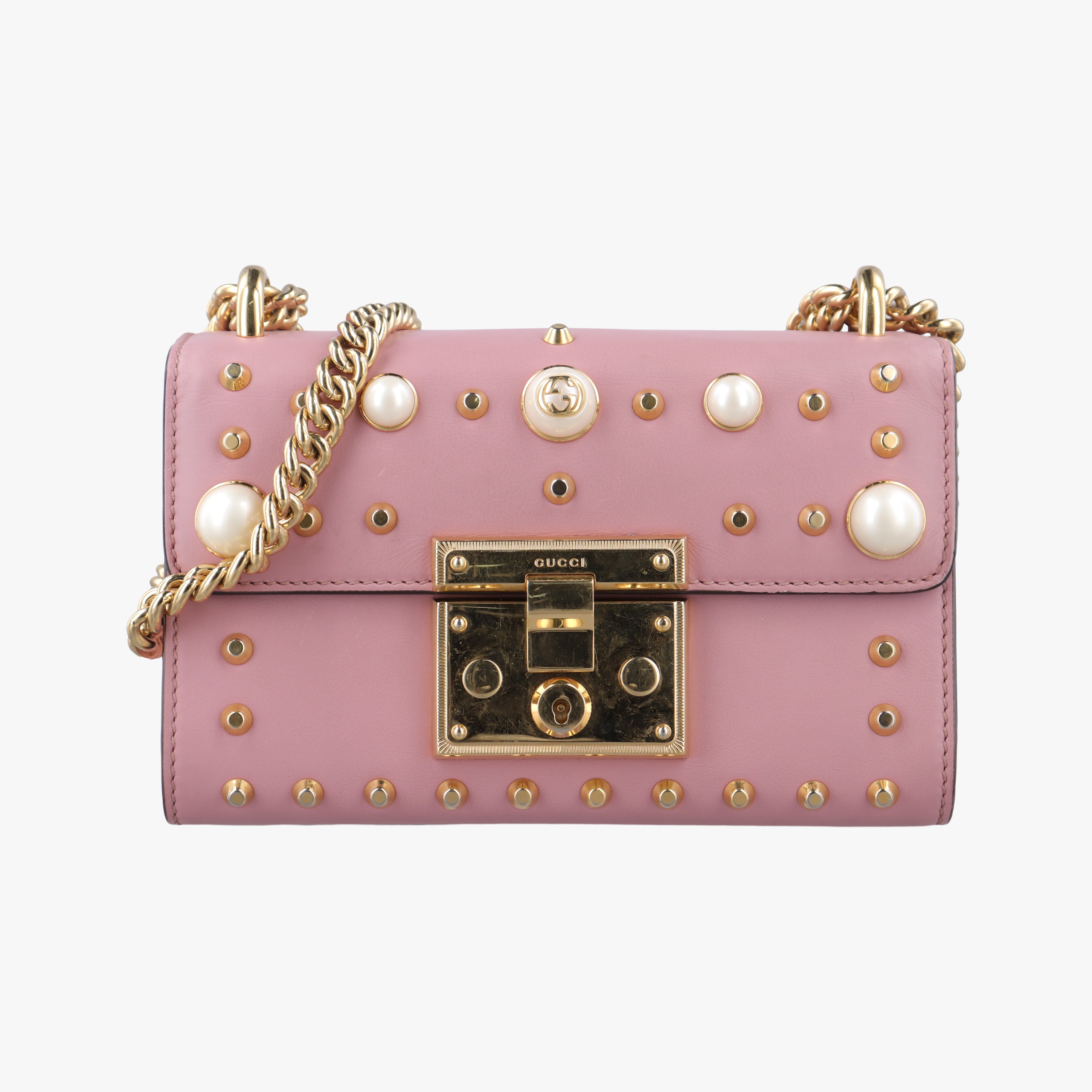 Vintage Gucci Padlock Pink Leather 432182 shoulderbag | stylenewstar