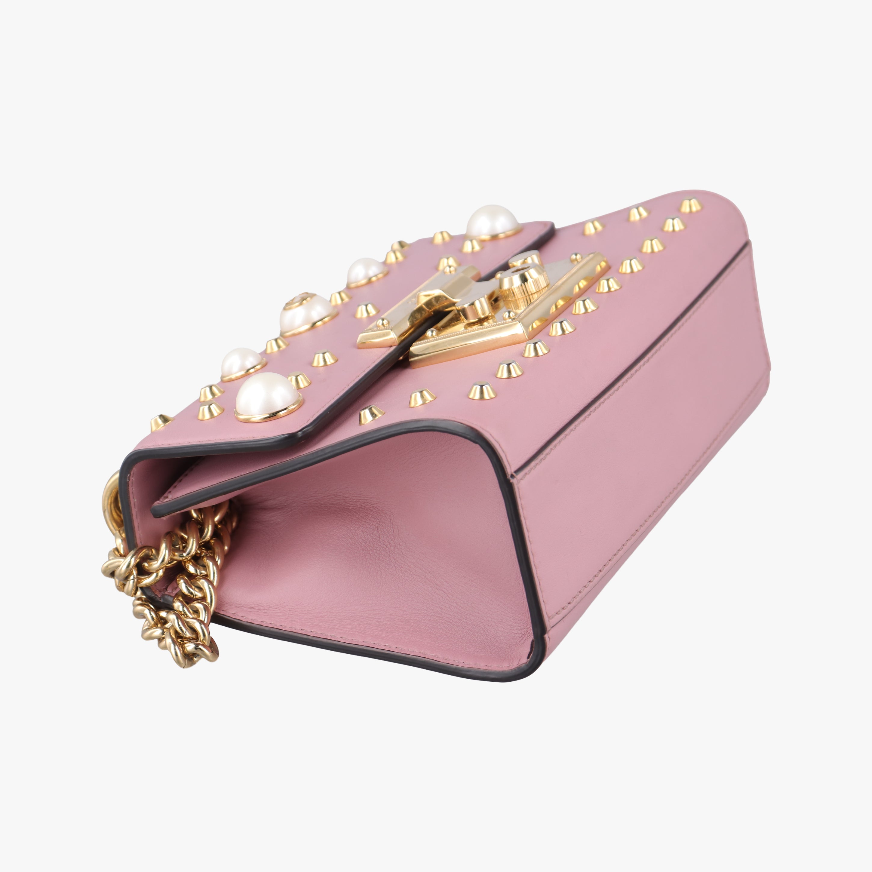 Vintage Gucci Padlock Pink Leather 432182 shoulderbag | stylenewstar