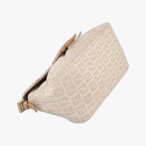 Pre-owned Fendi Baguette Beige Jacquard 8BR180 shoulderbag | stylenewstar