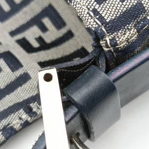 Secondhand Fendi Baguette Navy Jacquard 26424 shoulderbag | stylenewstar