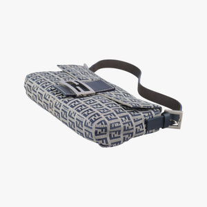 Secondhand Fendi Baguette Navy Jacquard 26424 shoulderbag | stylenewstar