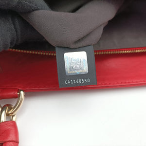 Pre-owned Fendi Mia Red Leather 8BR616 shoulderbag | stylenewstar