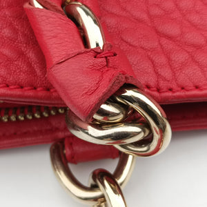 Pre-owned Fendi Mia Red Leather 8BR616 shoulderbag | stylenewstar