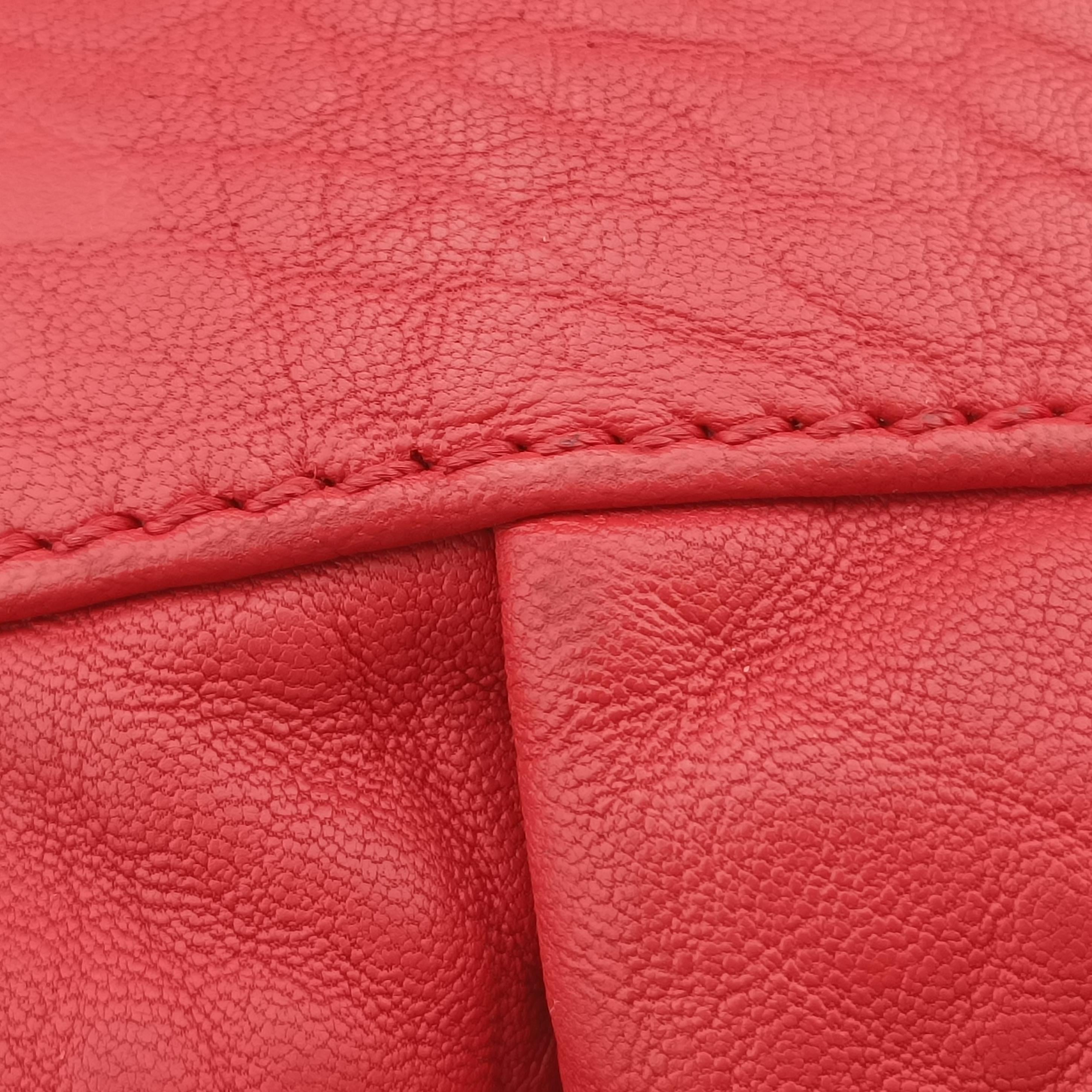 Pre-owned Fendi Mia Red Leather 8BR616 shoulderbag | stylenewstar