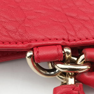 Pre-owned Fendi Mia Red Leather 8BR616 shoulderbag | stylenewstar