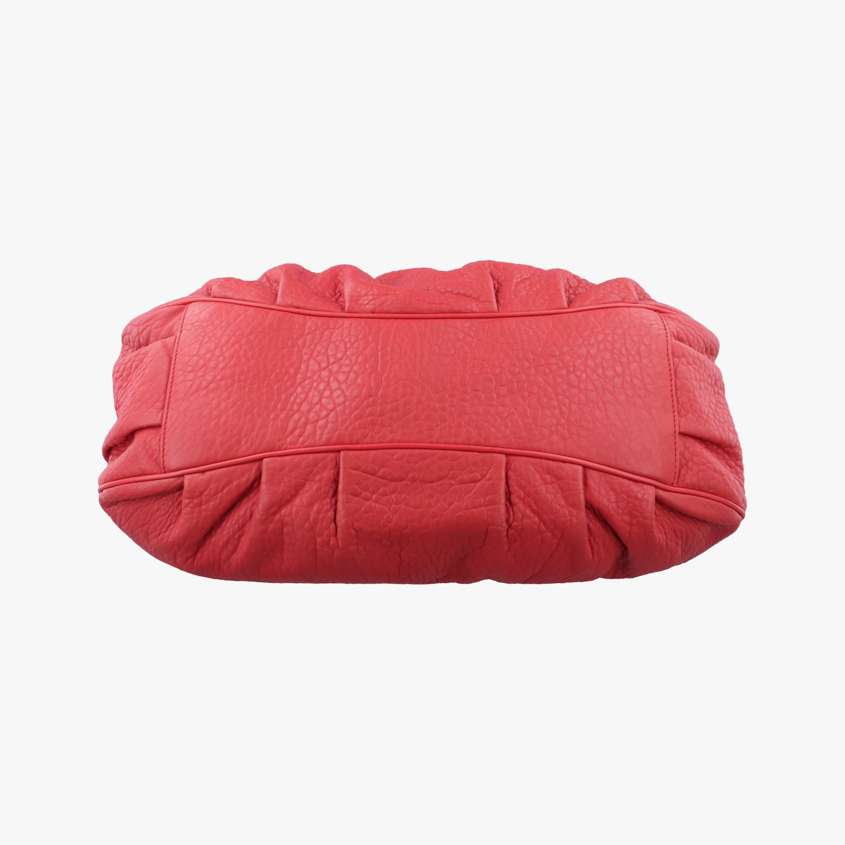 Pre-owned Fendi Mia Red Leather 8BR616 shoulderbag | stylenewstar