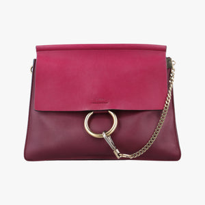 Pre-owned Chloe FAYE Burgundy Leather  shoulderbag | stylenewstar