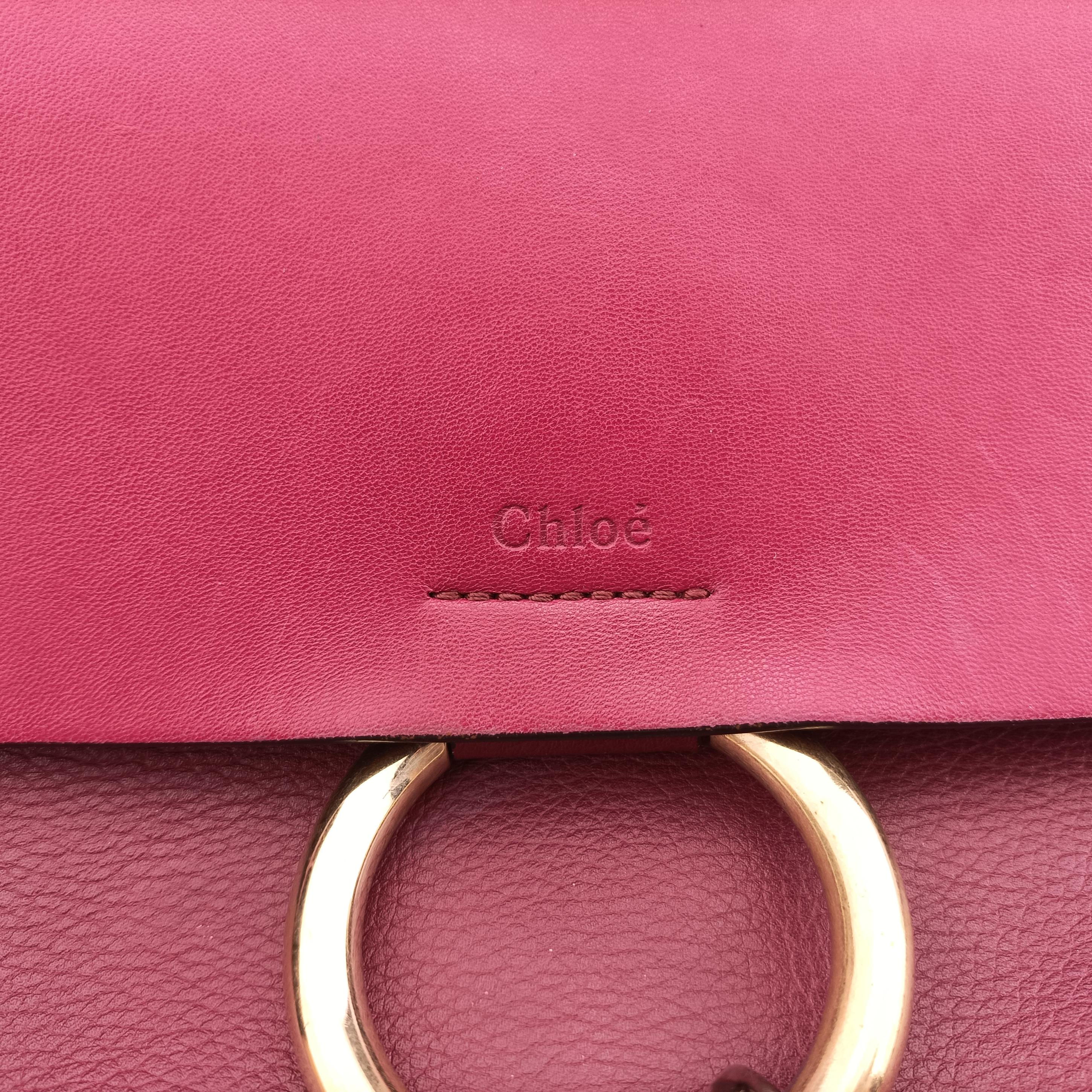 Pre-owned Chloe FAYE Burgundy Leather  shoulderbag | stylenewstar