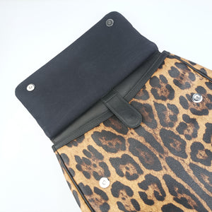 Pre-owned Dolce & Gabbana SICILY Leopard Multicolour PVC coated canvas  shoulderbag | stylenewstar