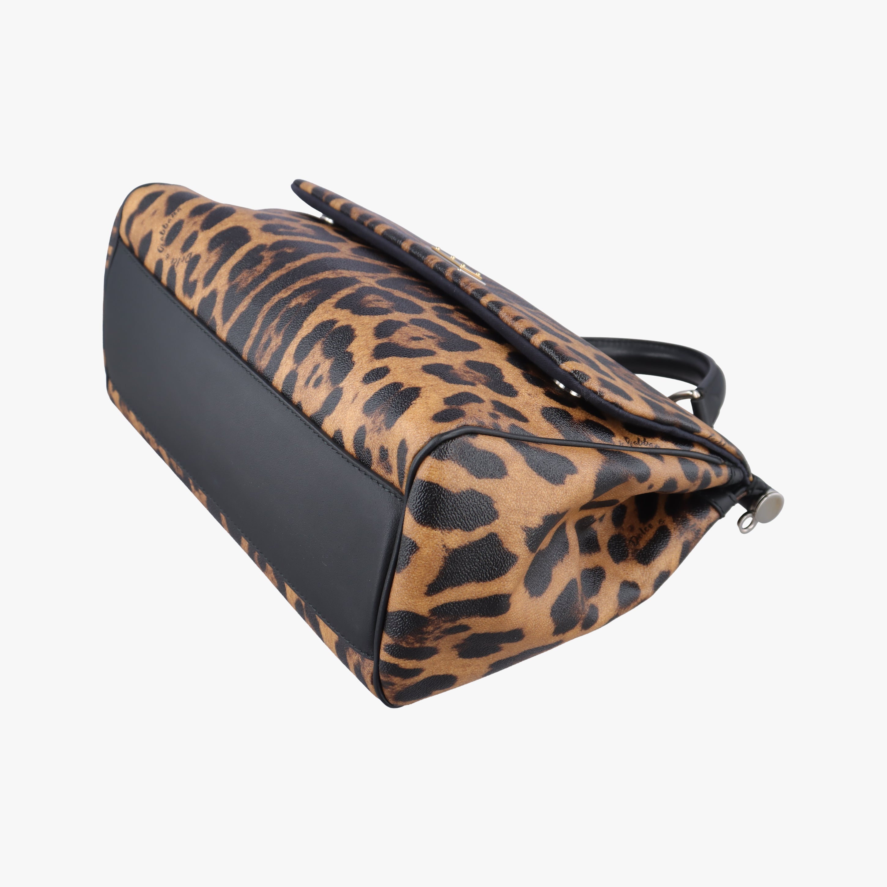 Pre-owned Dolce & Gabbana SICILY Leopard Multicolour PVC coated canvas  shoulderbag | stylenewstar
