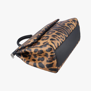 Pre-owned Dolce & Gabbana SICILY Leopard Multicolour PVC coated canvas  shoulderbag | stylenewstar