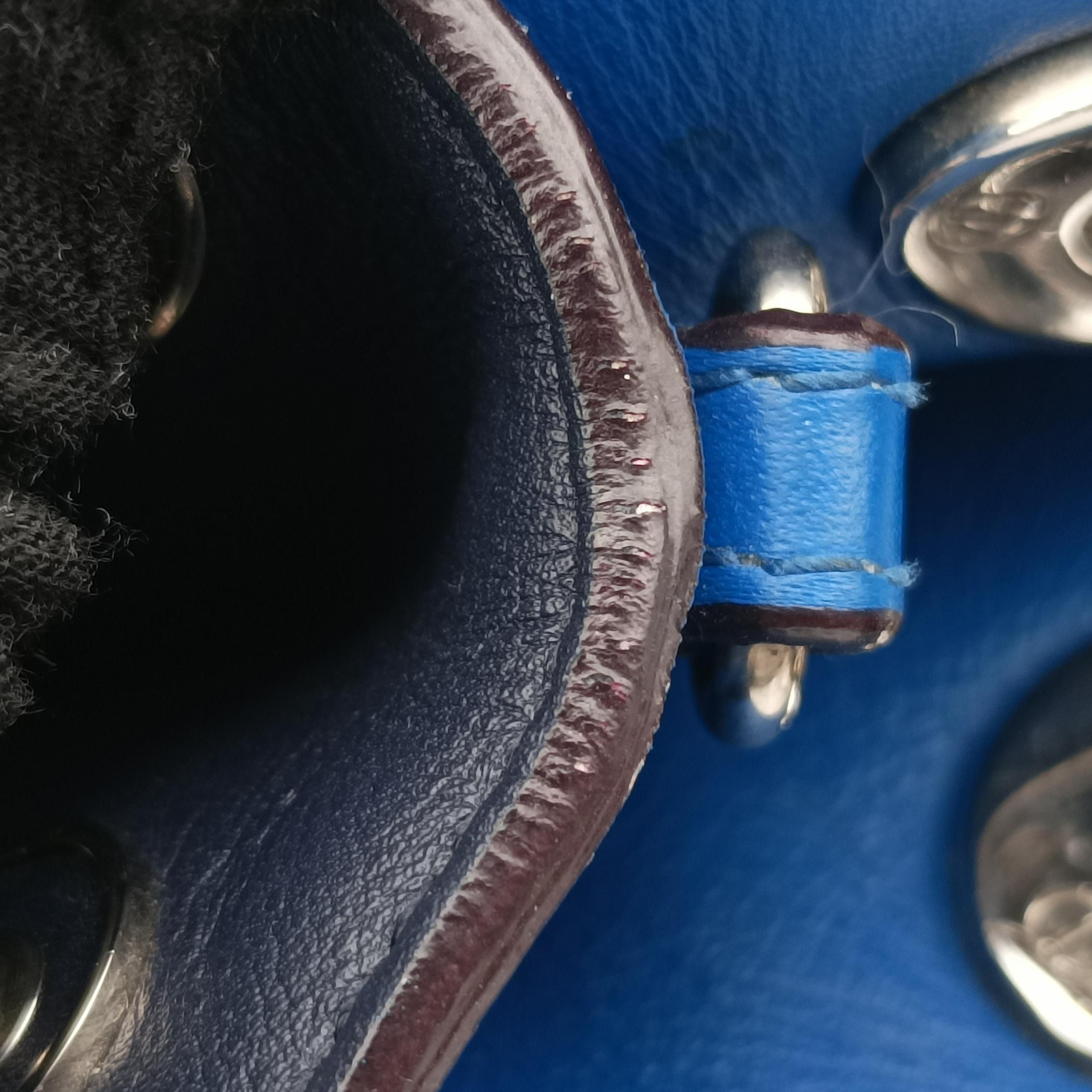 Pre-owned Christian Dior Diorissimo Blue Leather  shoulderbag | stylenewstar