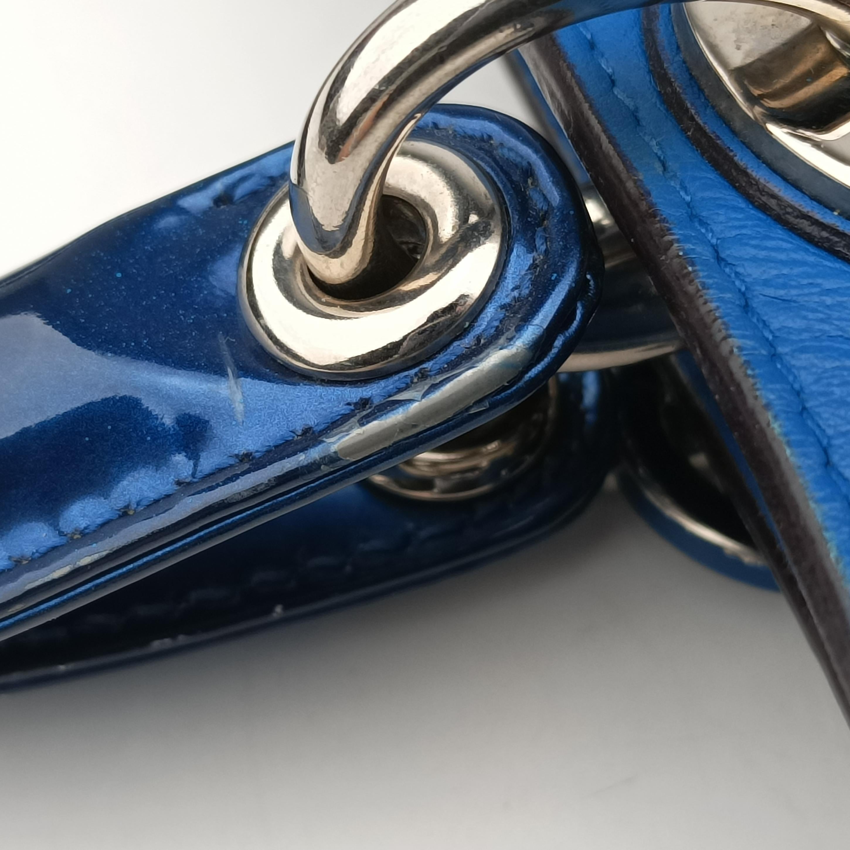 Pre-owned Christian Dior Diorissimo Blue Leather  shoulderbag | stylenewstar