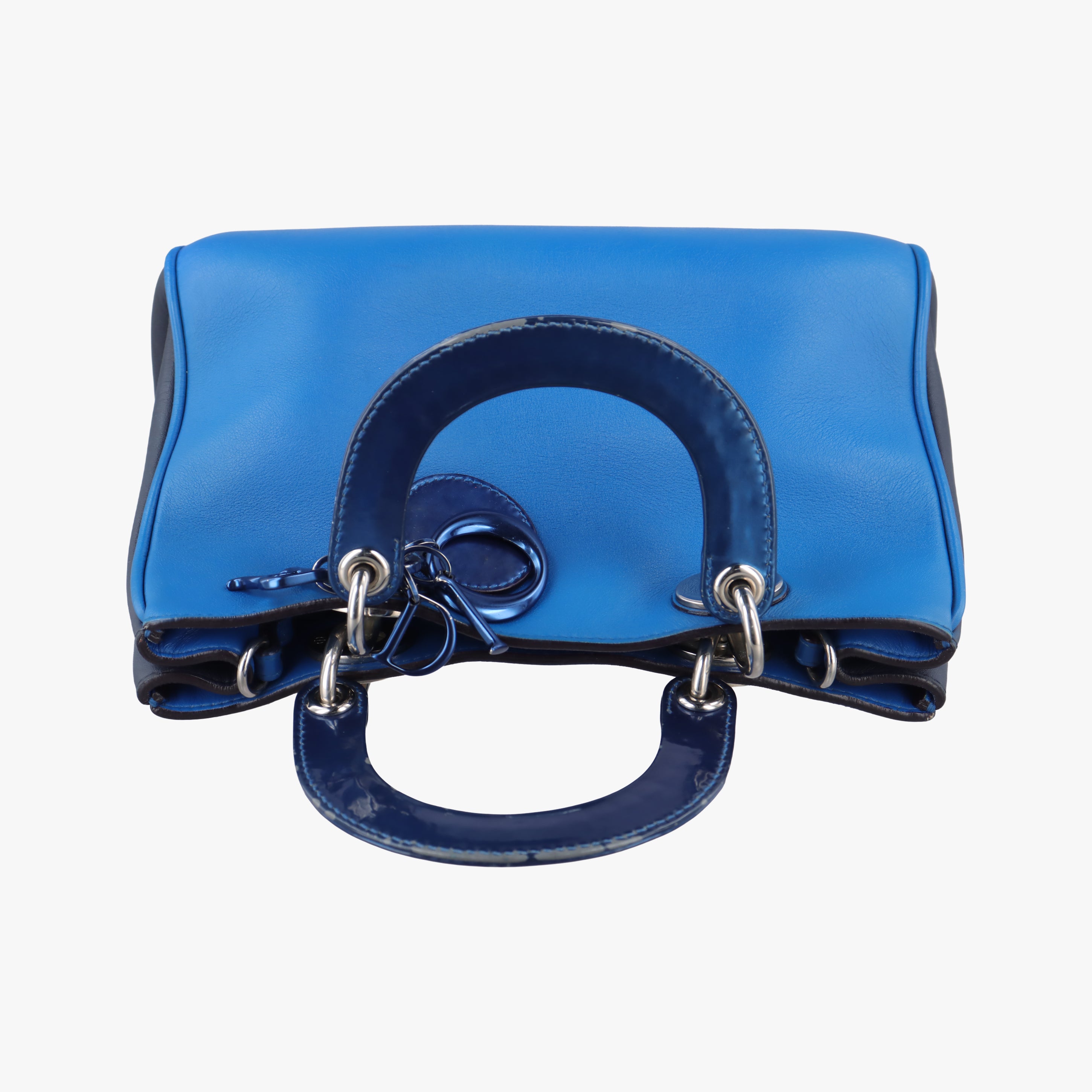 Pre-owned Christian Dior Diorissimo Blue Leather  shoulderbag | stylenewstar
