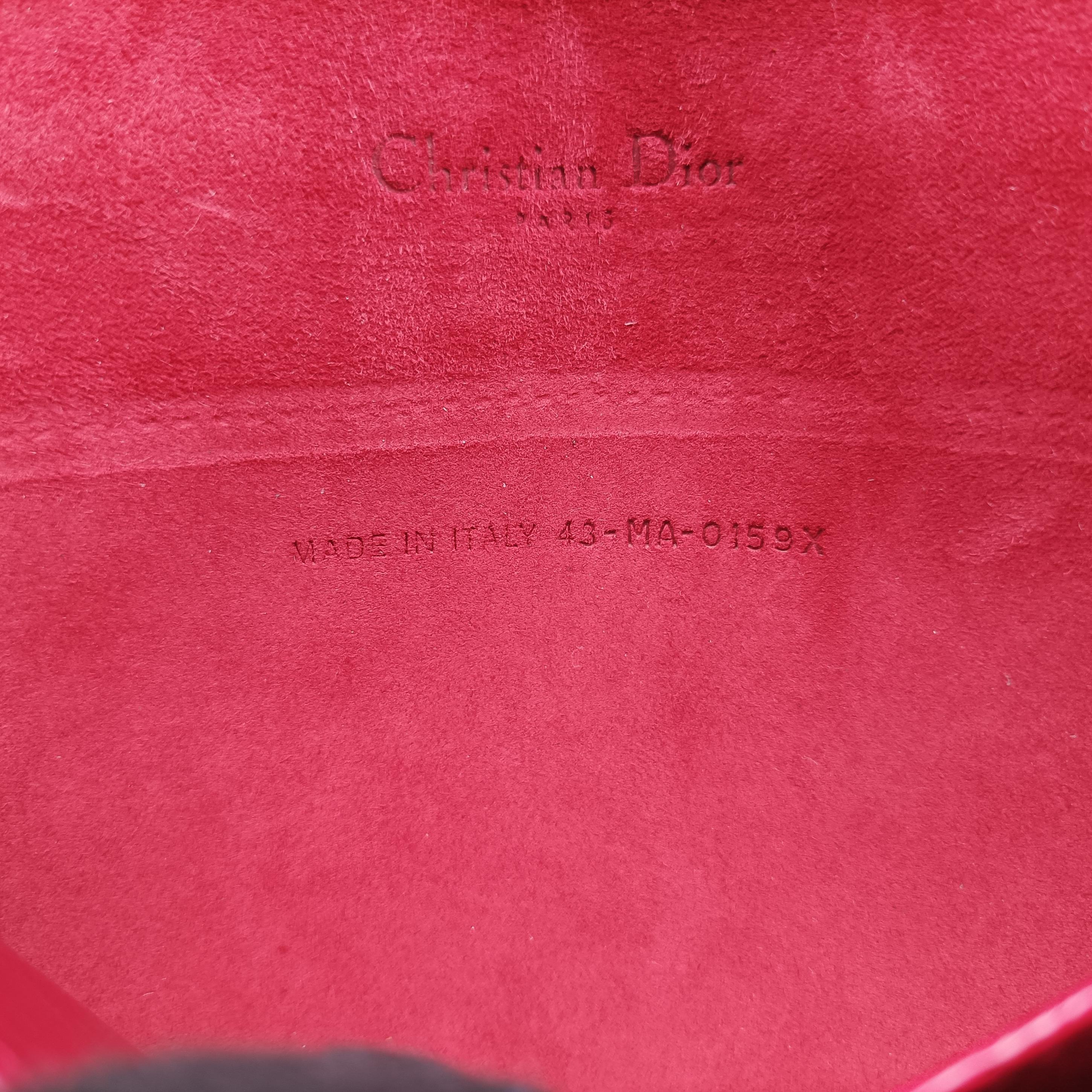 Vintage Christian Dior Lady Dior Red Lambskin  shoulderbag | stylenewstar