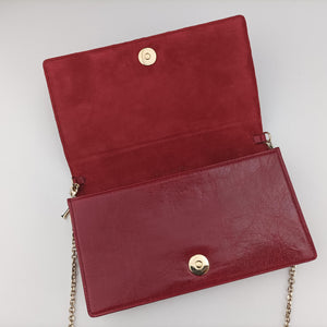 Vintage Christian Dior Lady Dior Red Lambskin  shoulderbag | stylenewstar