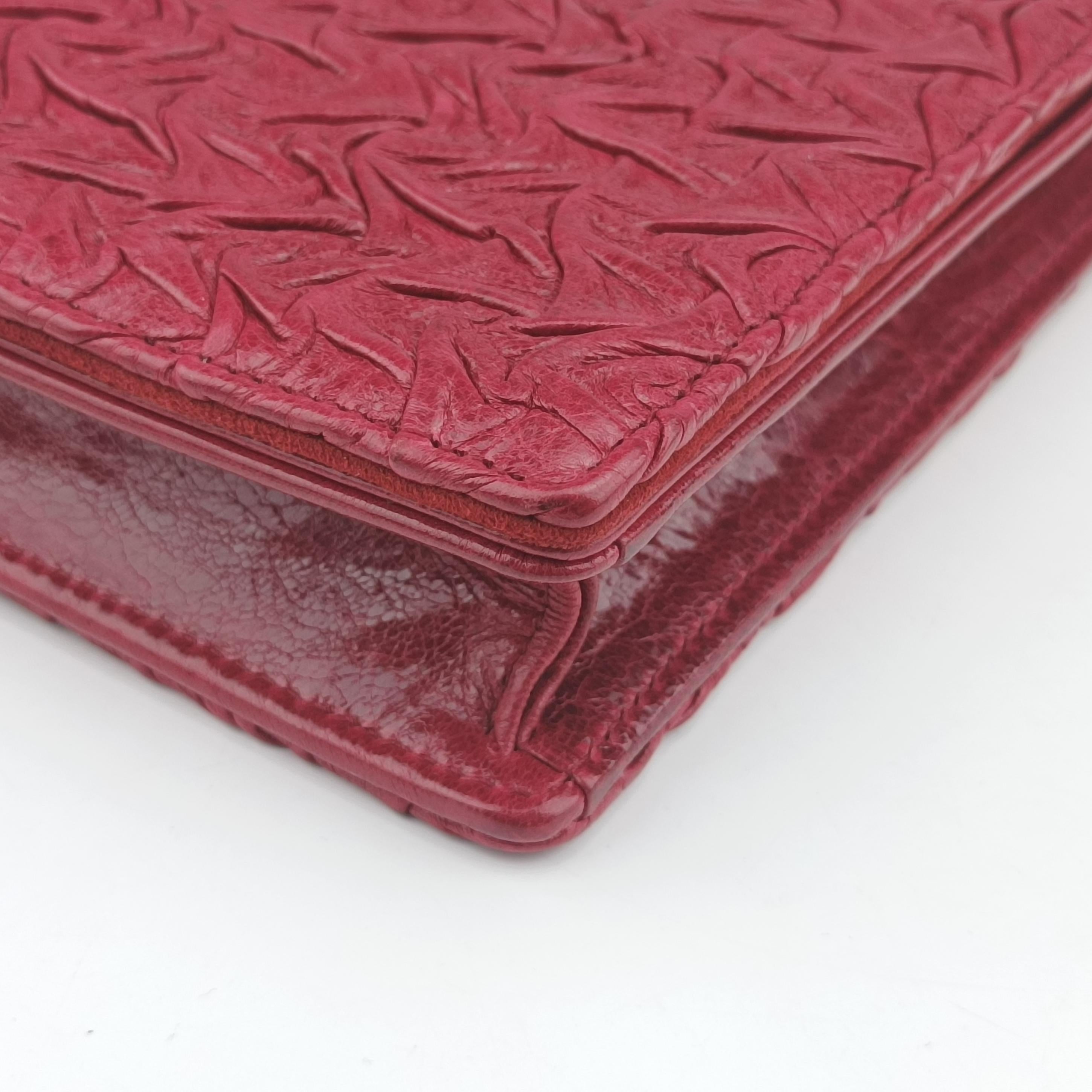 Vintage Christian Dior Lady Dior Red Lambskin  shoulderbag | stylenewstar