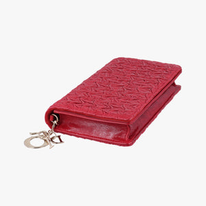 Vintage Christian Dior Lady Dior Red Lambskin  shoulderbag | stylenewstar