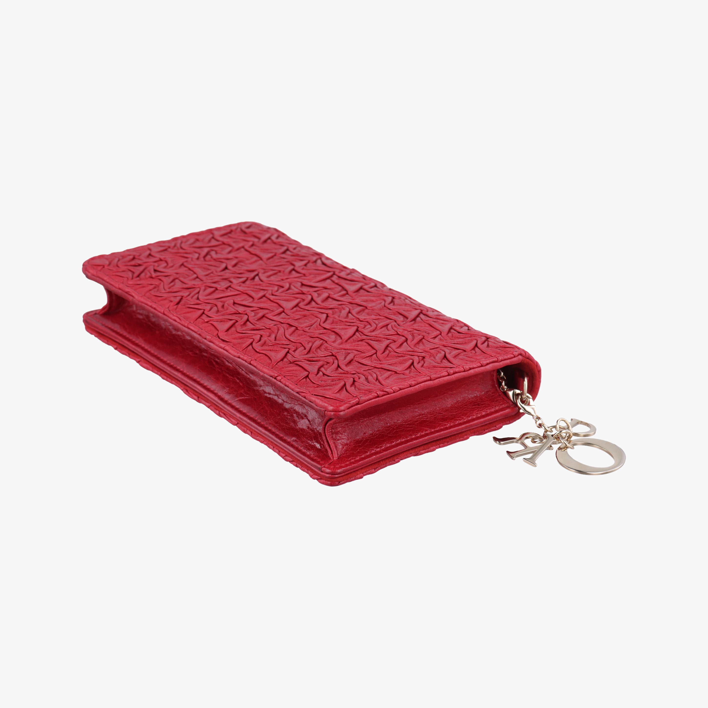 Vintage Christian Dior Lady Dior Red Lambskin  shoulderbag | stylenewstar