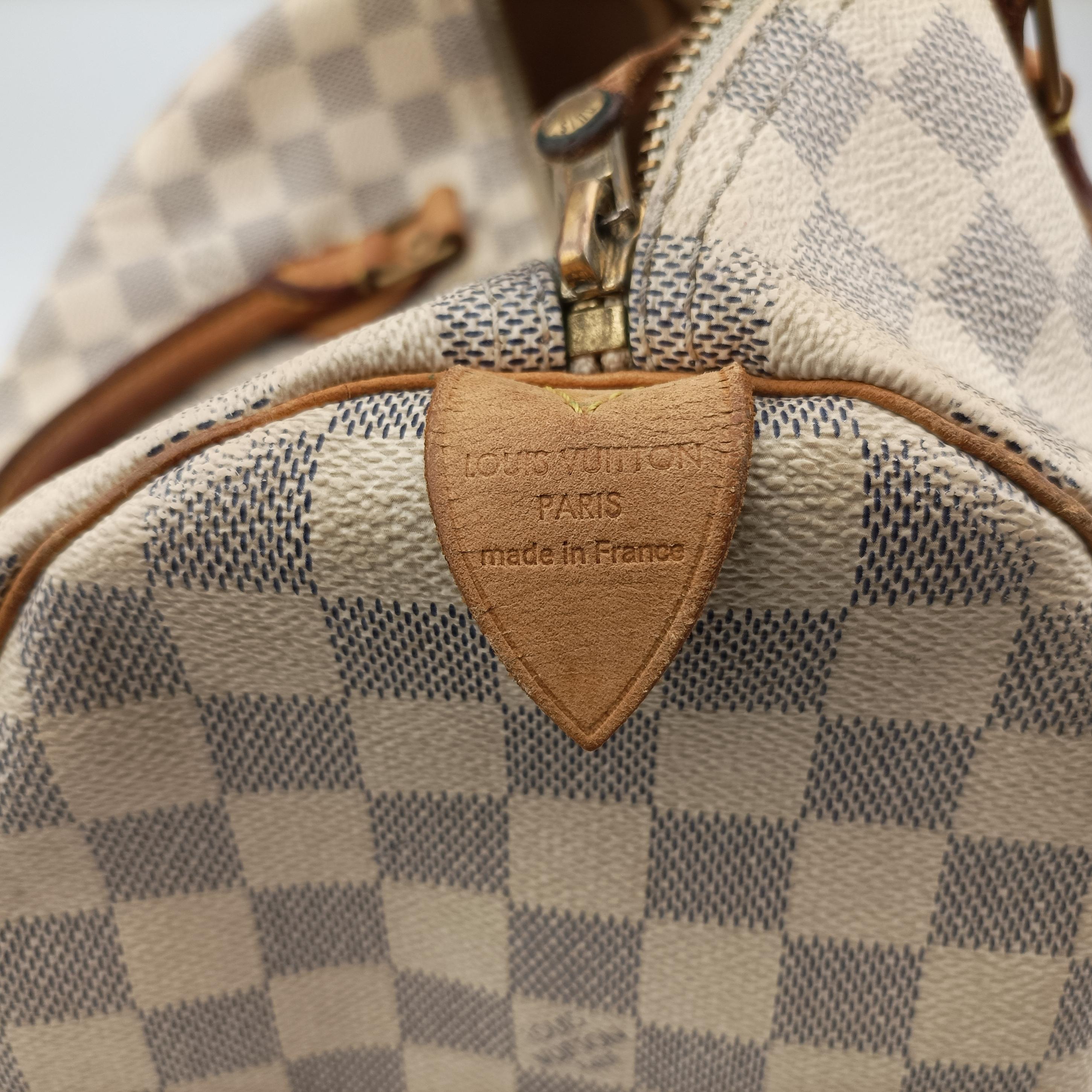 Pre-owned Louis Vuitton Speedy 30 Azur Damier Canvas N41533 handbag | stylenewstar