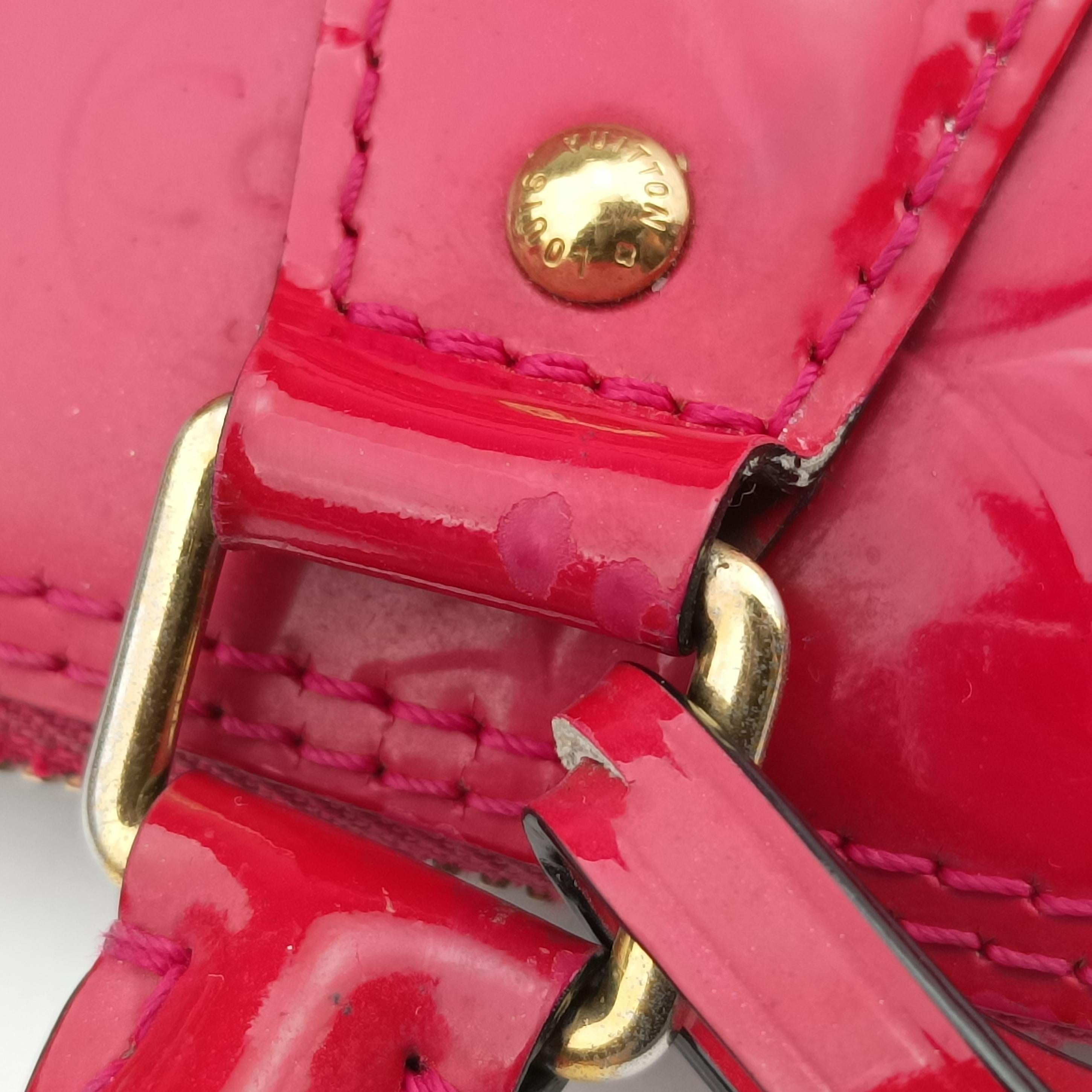Pre-owned Louis Vuitton Alma PM pomme d'amour Vernis M90096 handbag | stylenewstar