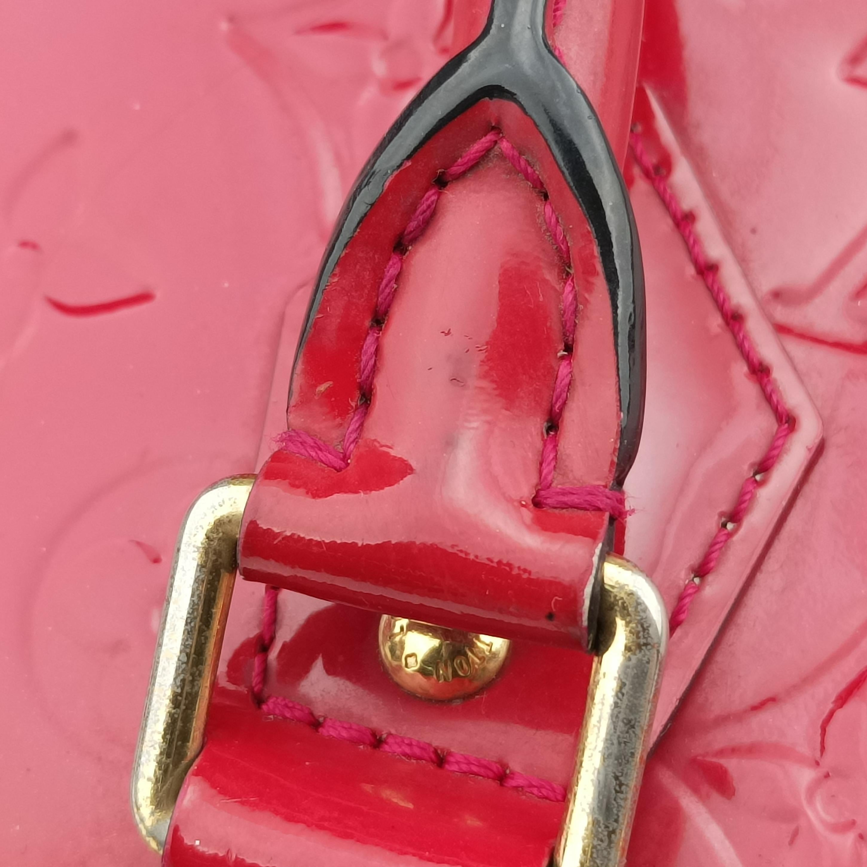 Pre-owned Louis Vuitton Alma PM pomme d'amour Vernis M90096 handbag | stylenewstar