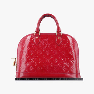 Pre-owned Louis Vuitton Alma PM pomme d'amour Vernis M90096 handbag | stylenewstar