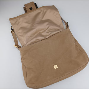 Pre-owned Fendi Big Mamma Forever Flap Beige Leather 8BR638 shoulderbag | stylenewstar