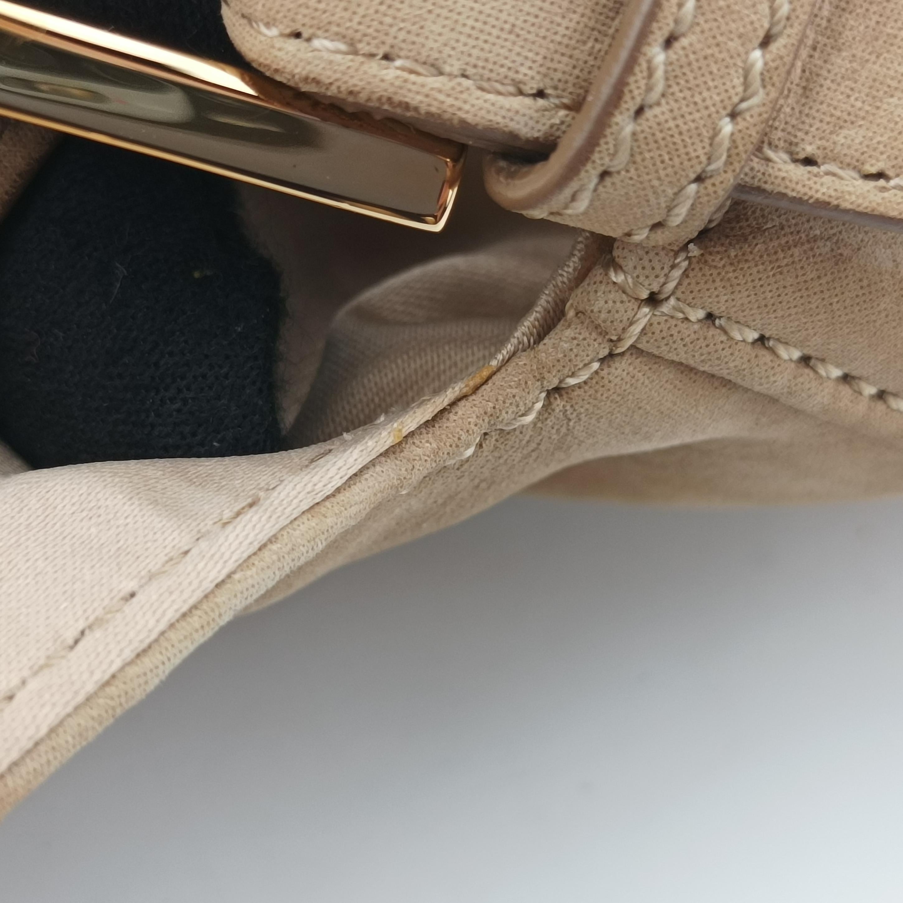 Pre-owned Fendi Big Mamma Forever Flap Beige Leather 8BR638 shoulderbag | stylenewstar