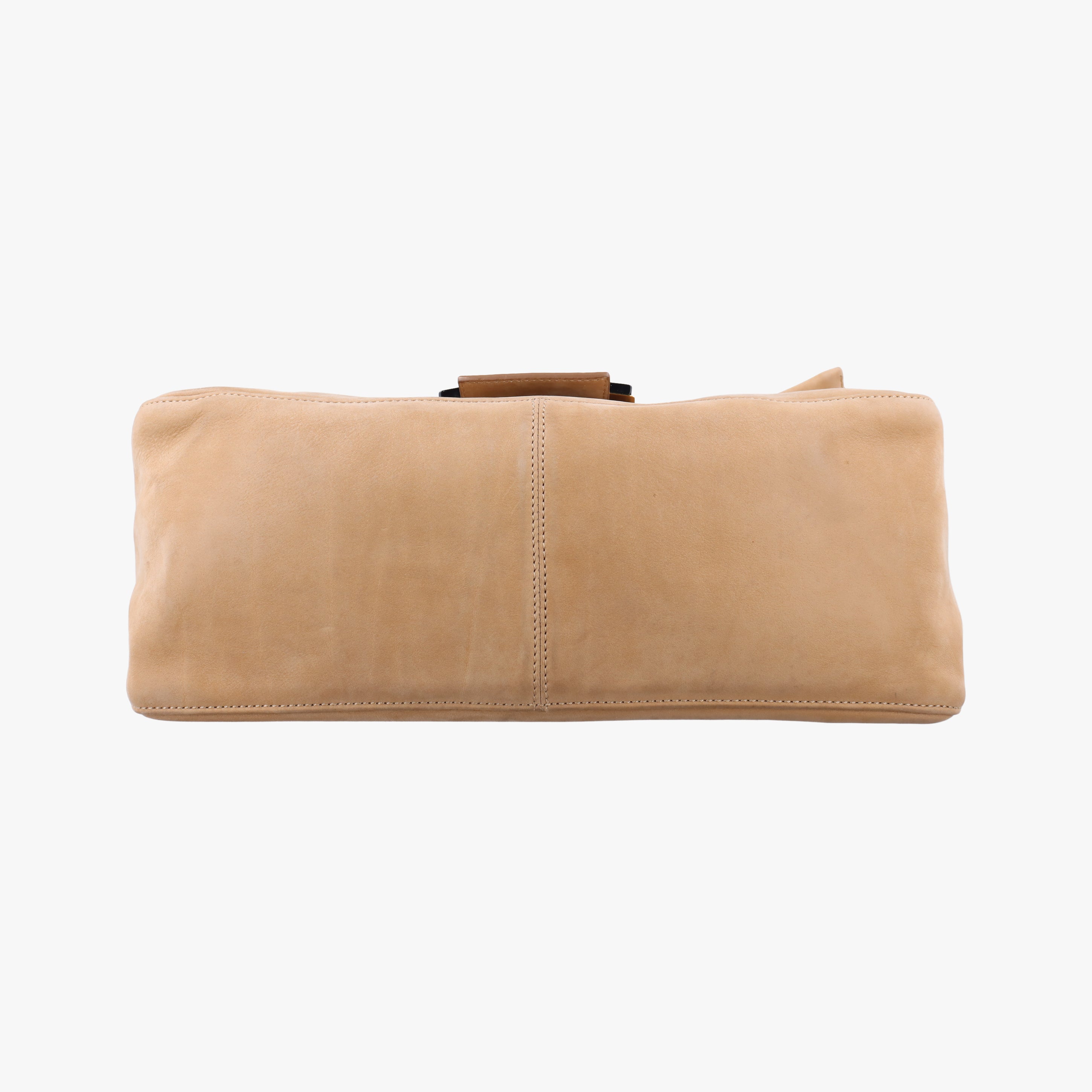 Pre-owned Fendi Big Mamma Forever Flap Beige Leather 8BR638 shoulderbag | stylenewstar