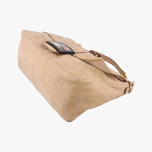 Pre-owned Fendi Big Mamma Forever Flap Beige Leather 8BR638 shoulderbag | stylenewstar