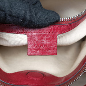 Secondhand Gucci Bamboo Shopper Red×Multicolour Leather 323660 handbag | stylenewstar