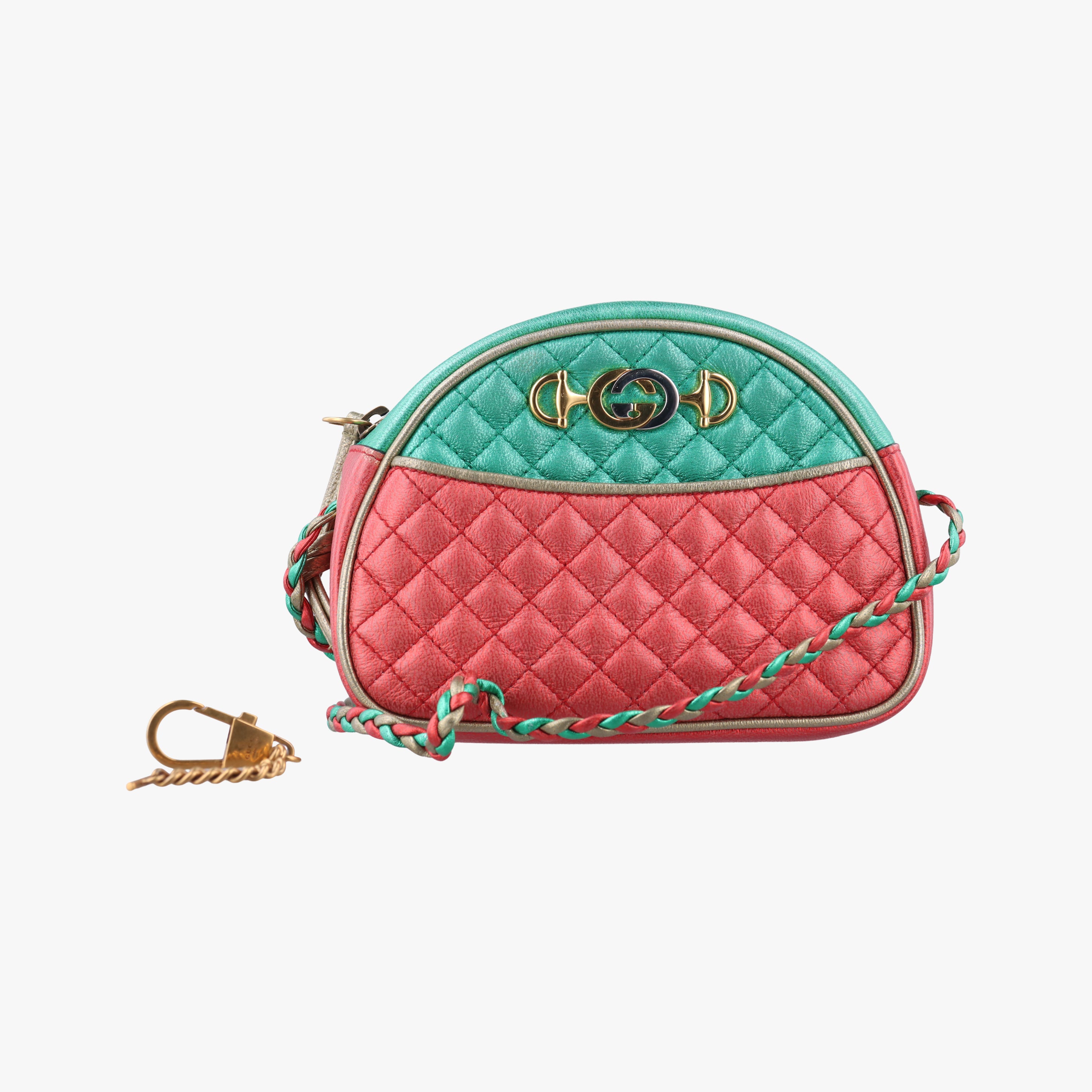 Vintage Gucci Laminate Red×Green Leather 534951 shoulderbag | stylenewstar