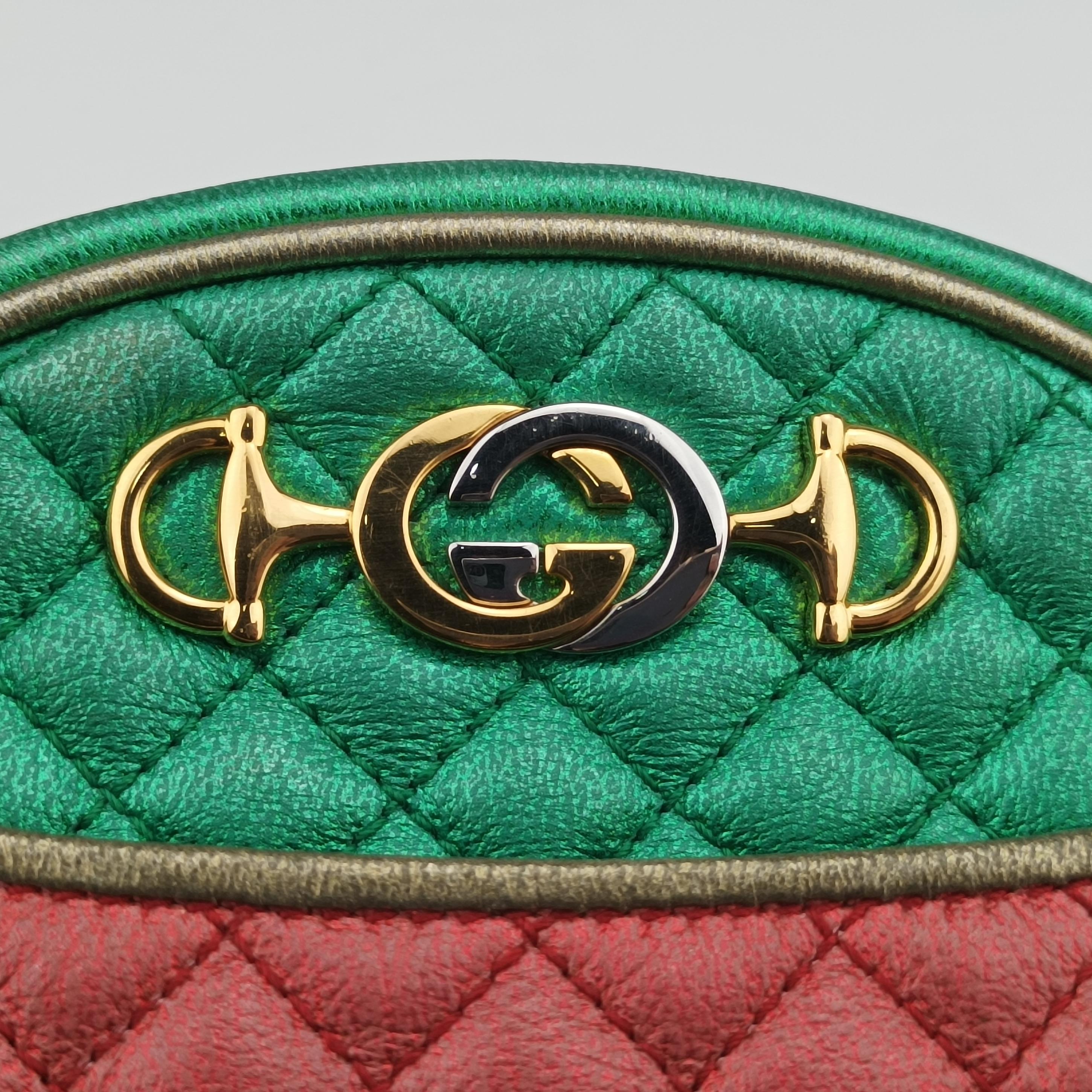 Vintage Gucci Laminate Red×Green Leather 534951 shoulderbag | stylenewstar