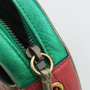 Vintage Gucci Laminate Red×Green Leather 534951 shoulderbag | stylenewstar
