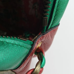 Vintage Gucci Laminate Red×Green Leather 534951 shoulderbag | stylenewstar