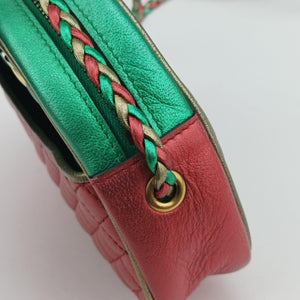 Vintage Gucci Laminate Red×Green Leather 534951 shoulderbag | stylenewstar