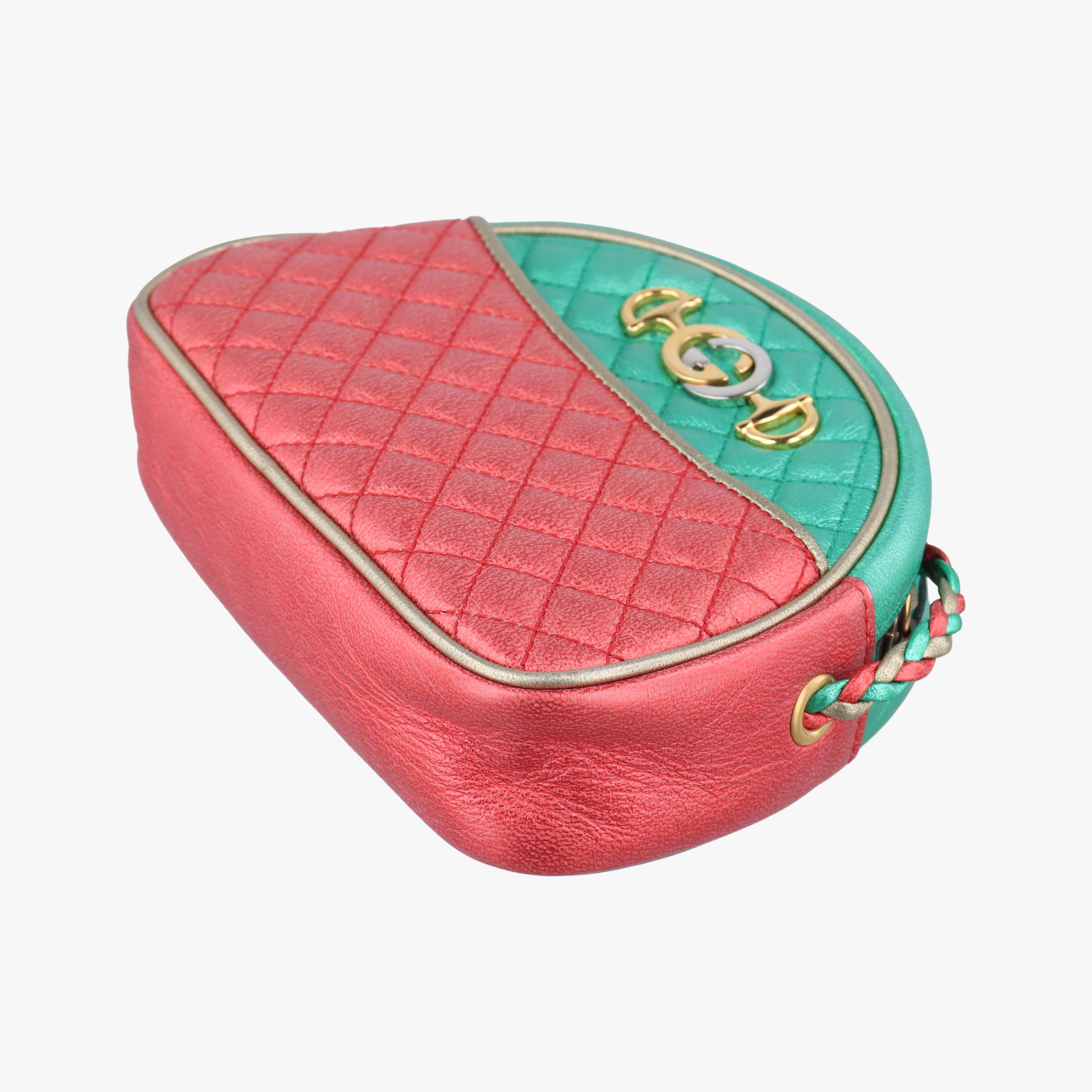 Vintage Gucci Laminate Red×Green Leather 534951 shoulderbag | stylenewstar