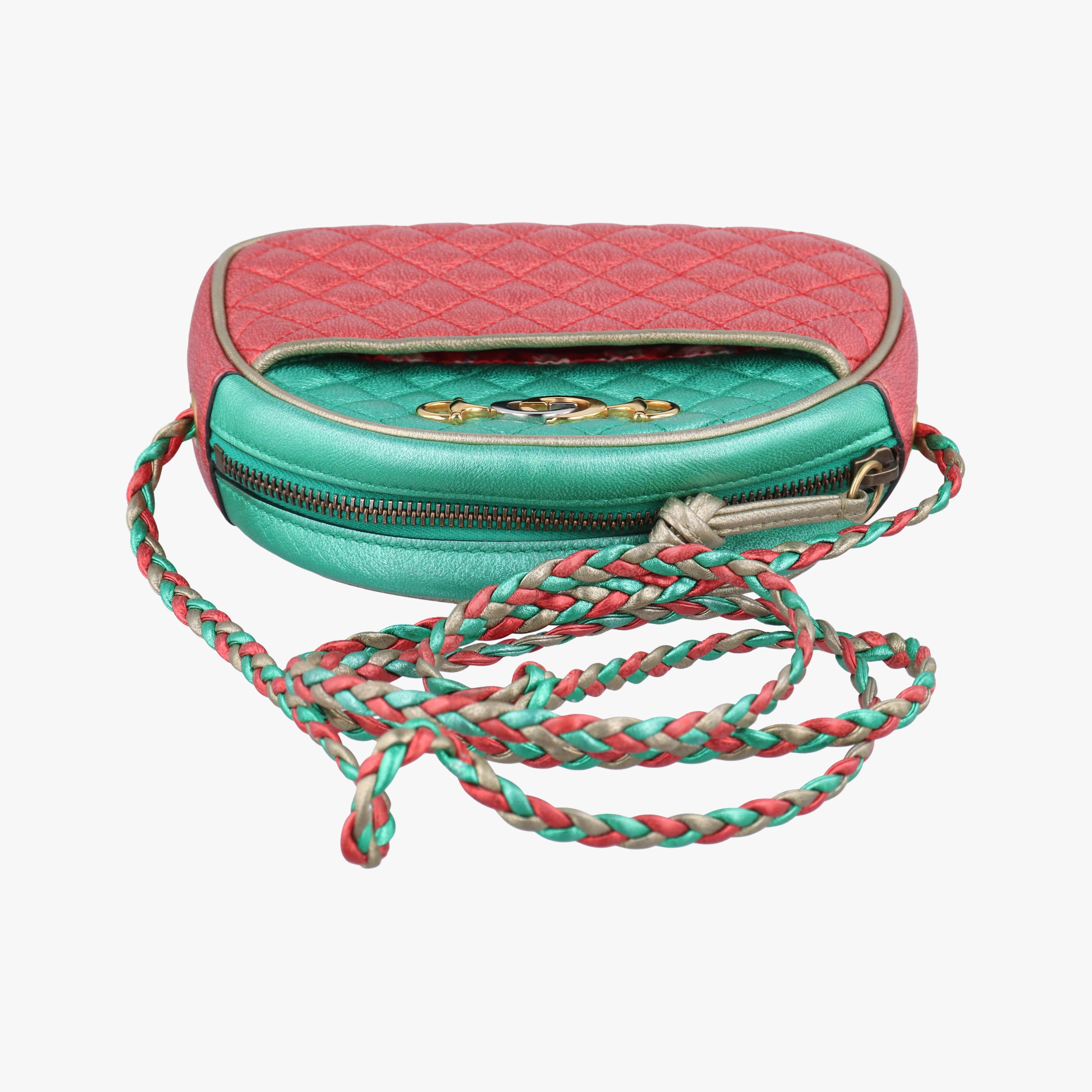 Vintage Gucci Laminate Red×Green Leather 534951 shoulderbag | stylenewstar