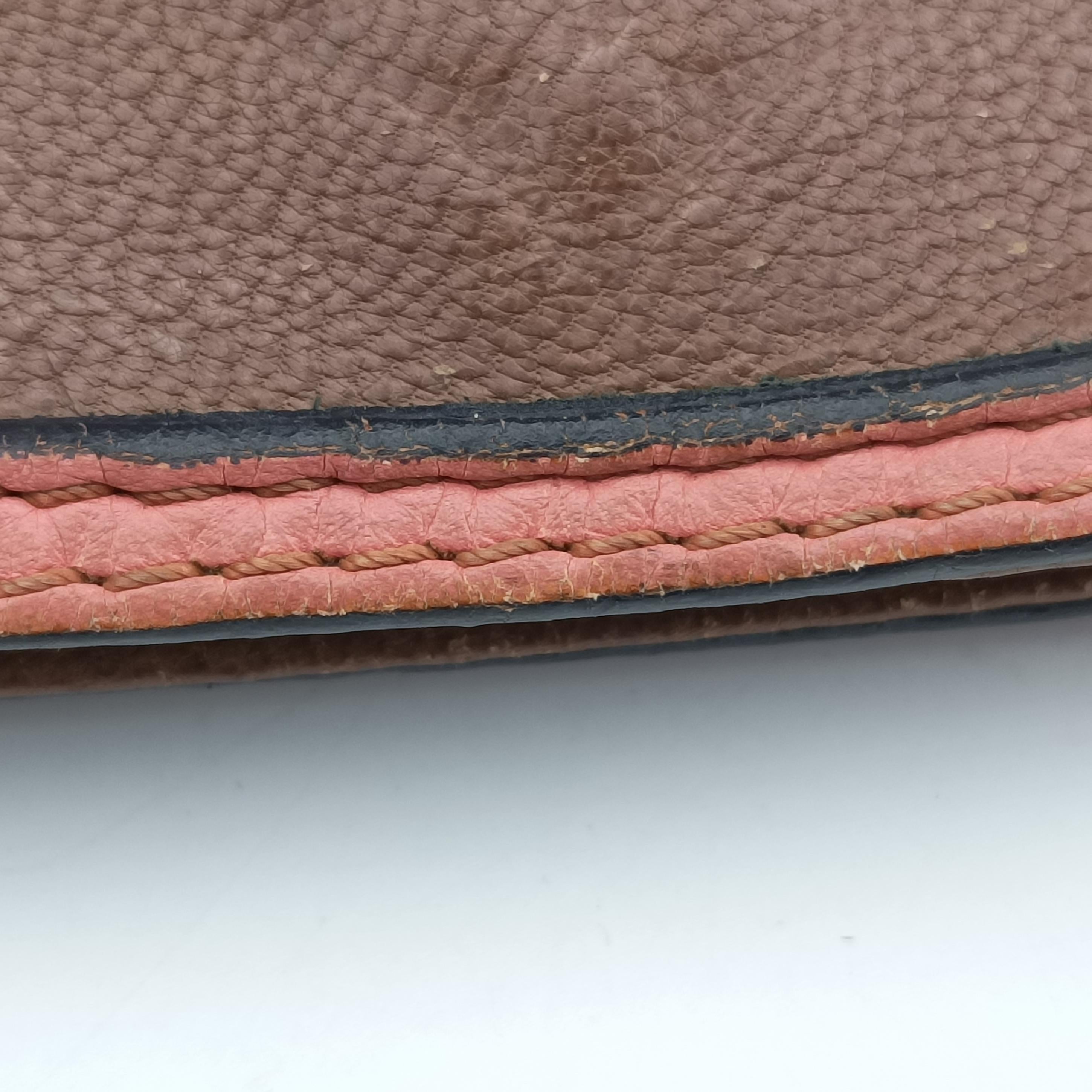 Pre-owned Louis Vuitton Underground Flat Messenger Brown × Pink Leather M40369 shoulderbag | stylenewstar