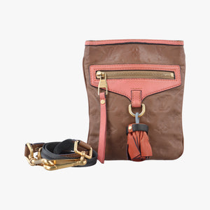 Pre-owned Louis Vuitton Underground Flat Messenger Brown × Pink Leather M40369 shoulderbag | stylenewstar