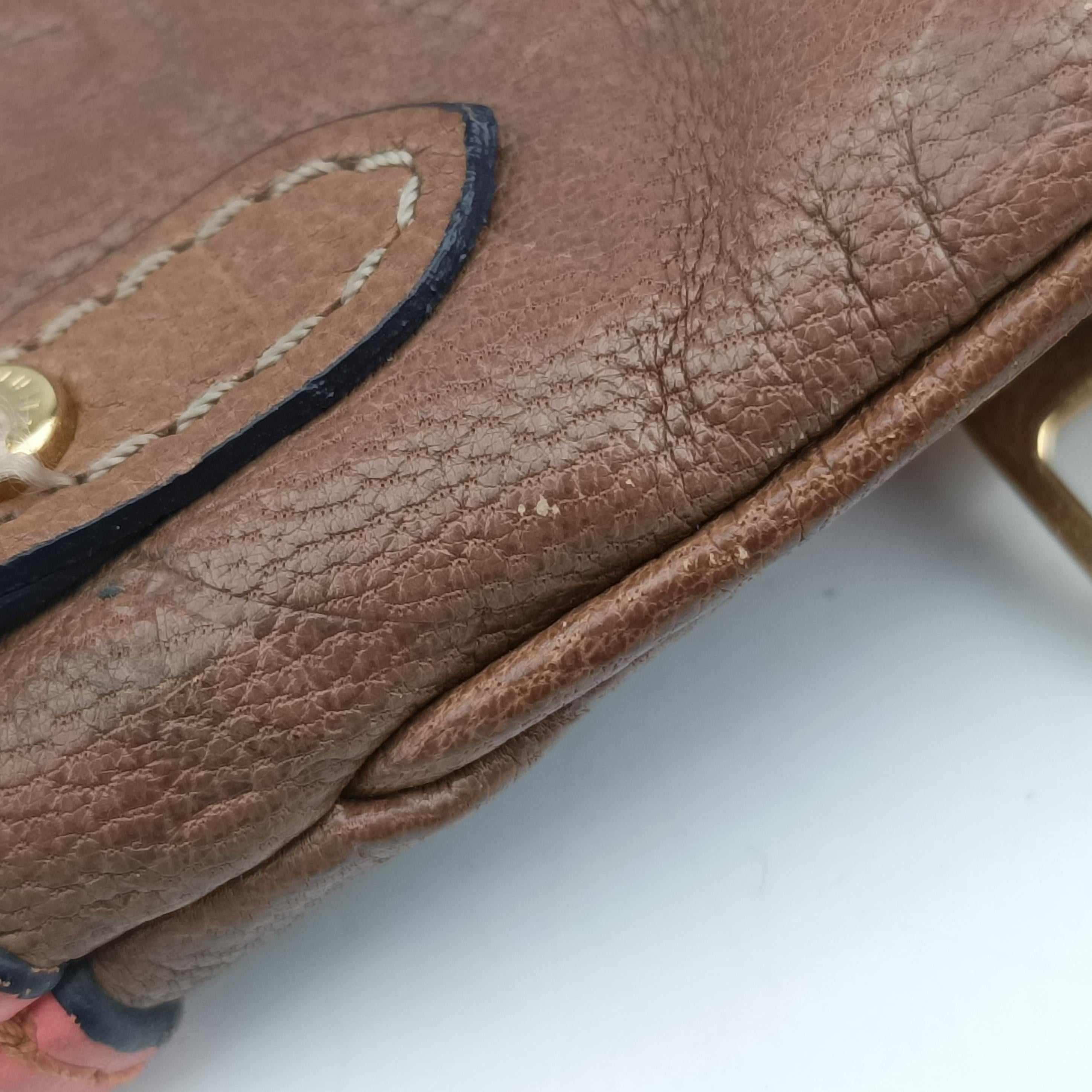 Pre-owned Louis Vuitton Underground Flat Messenger Brown × Pink Leather M40369 shoulderbag | stylenewstar