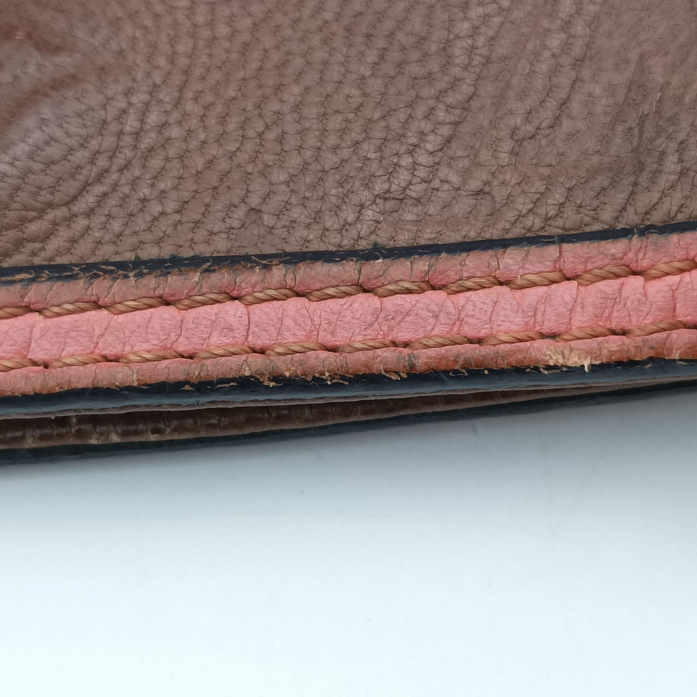 Pre-owned Louis Vuitton Underground Flat Messenger Brown × Pink Leather M40369 shoulderbag | stylenewstar