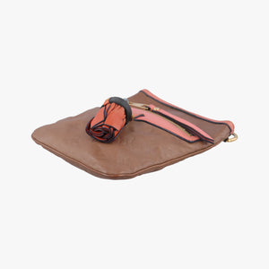 Pre-owned Louis Vuitton Underground Flat Messenger Brown × Pink Leather M40369 shoulderbag | stylenewstar