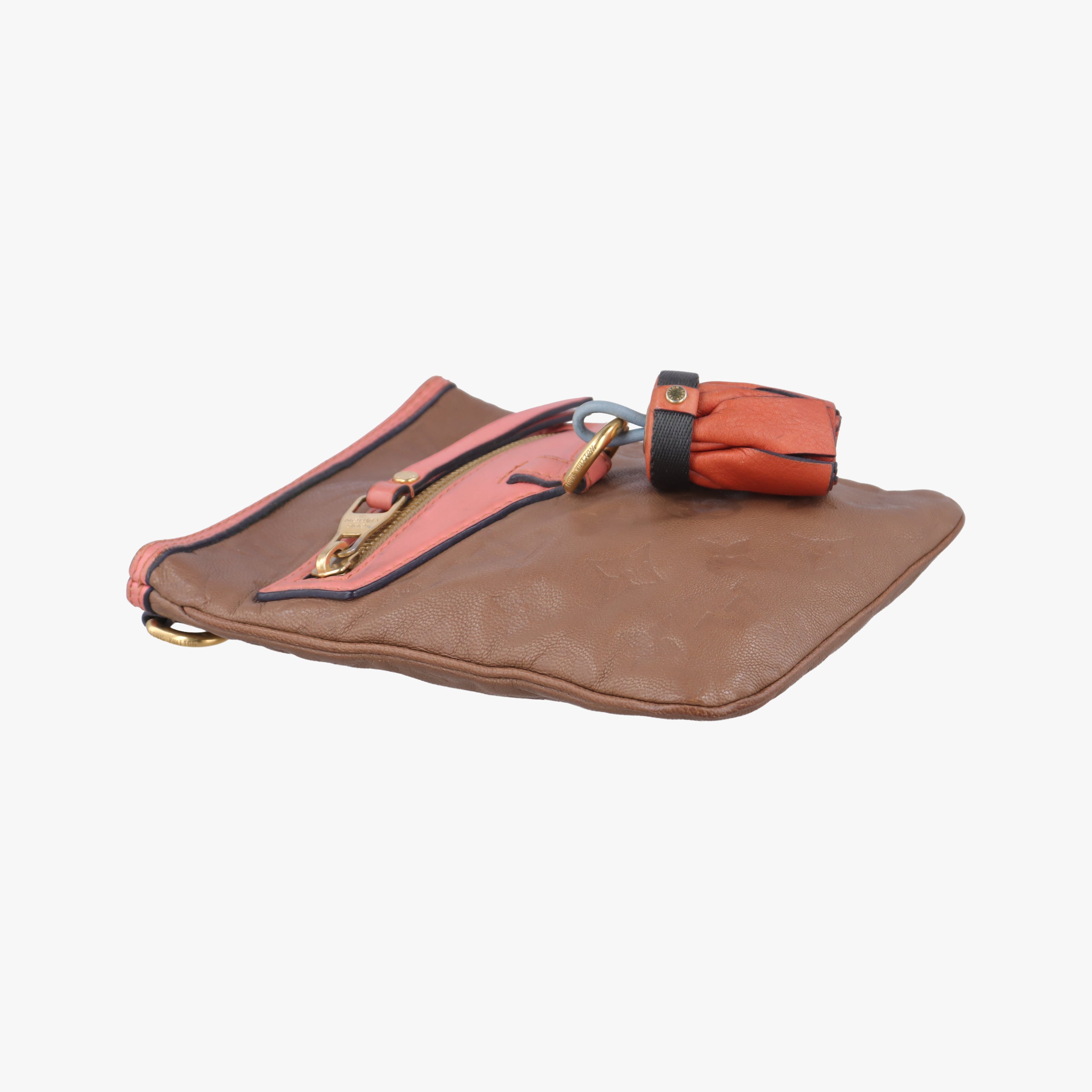 Pre-owned Louis Vuitton Underground Flat Messenger Brown × Pink Leather M40369 shoulderbag | stylenewstar