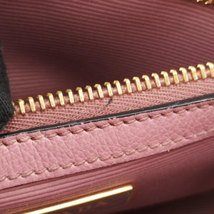 Pre-owned Prada Embossed LOGO Pink SAFFIANO Leather 1BA164 shoulderbag | stylenewstar