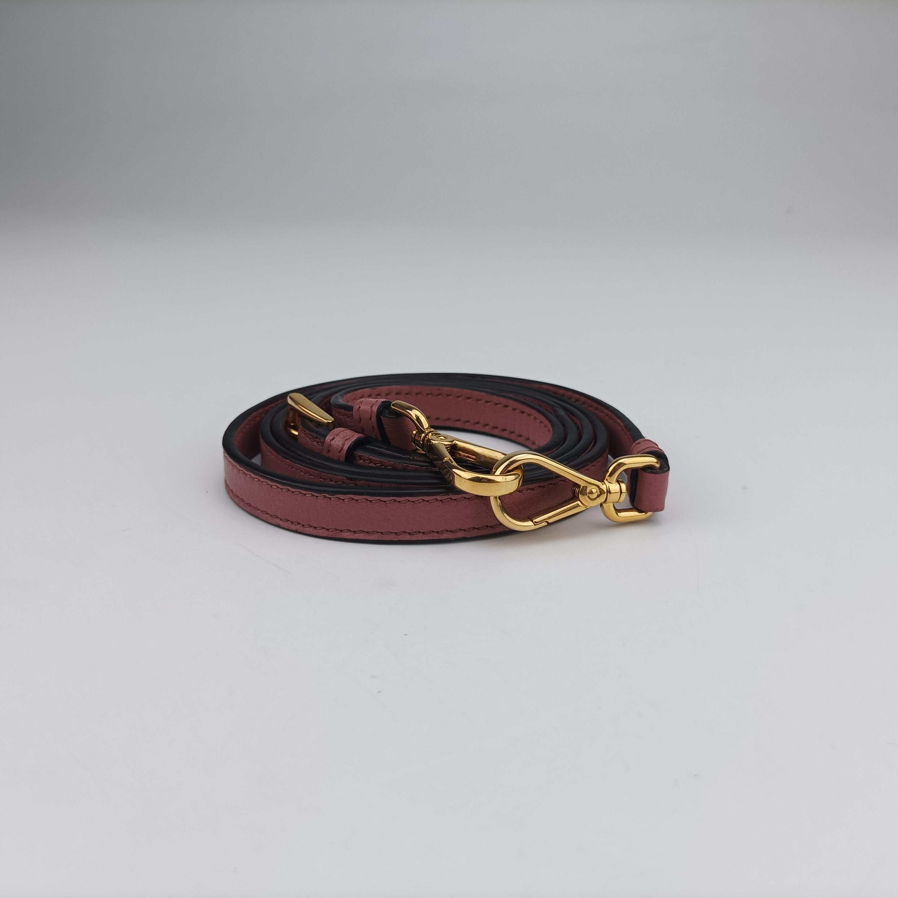 Pre-owned Prada Embossed LOGO Pink SAFFIANO Leather 1BA164 shoulderbag | stylenewstar