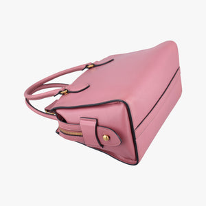 Pre-owned Prada Embossed LOGO Pink SAFFIANO Leather 1BA164 shoulderbag | stylenewstar