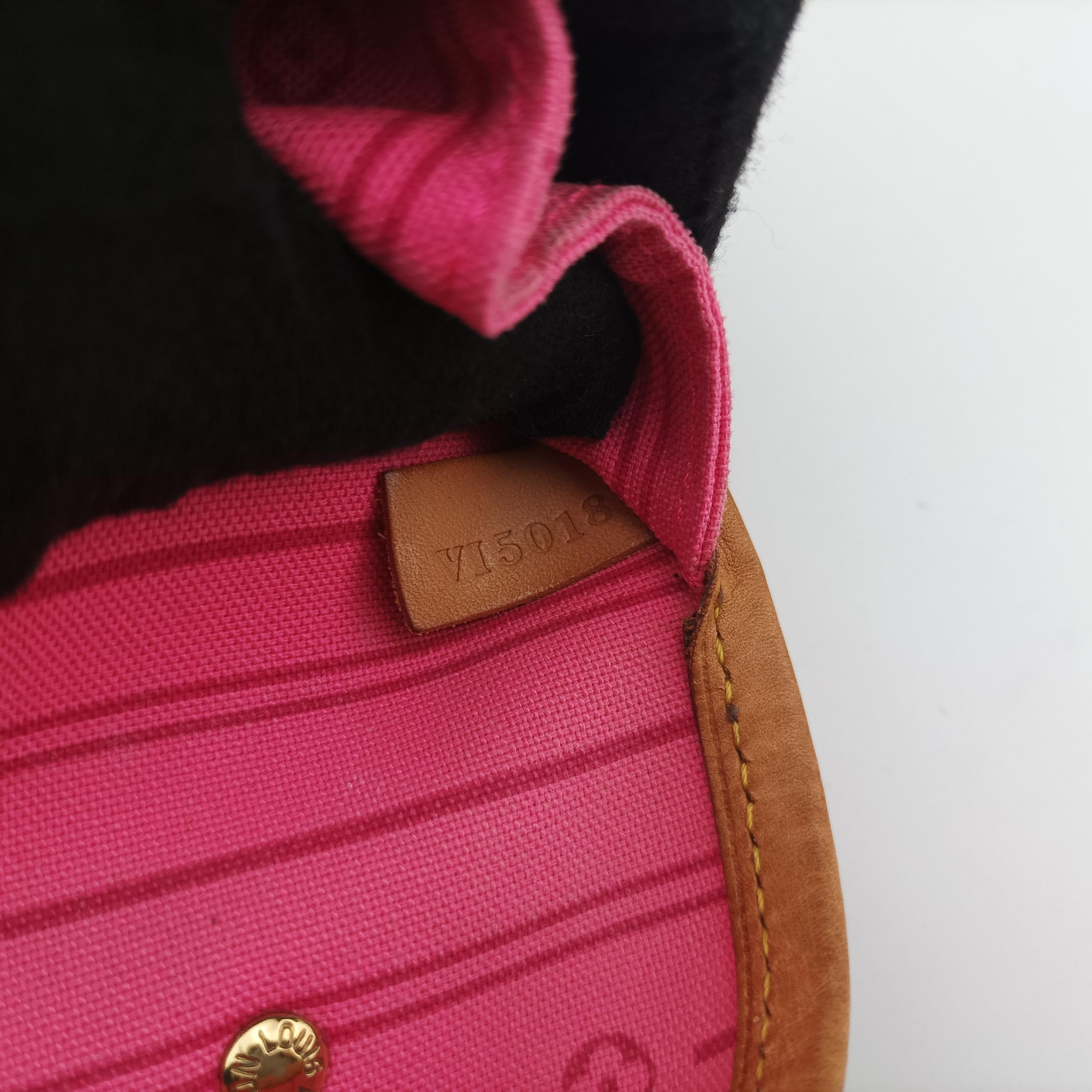 Secondhand Louis Vuitton Neverfull MM brown×multi Monogram rose M48613 clutchbag | stylenewstar